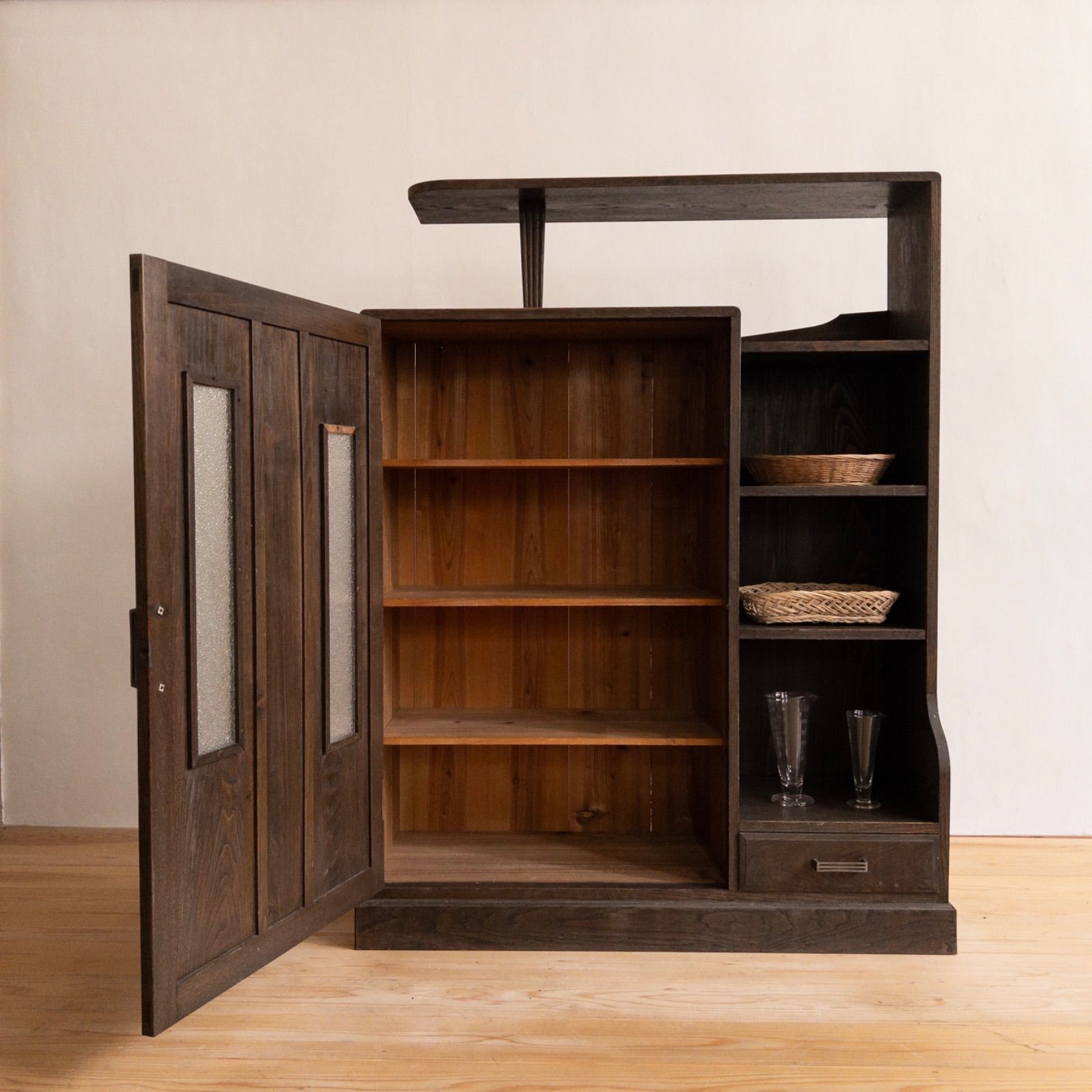 アンティーク 水屋箪笥 茶箪笥 キャビネット 昭和レトロ 大正ロマン