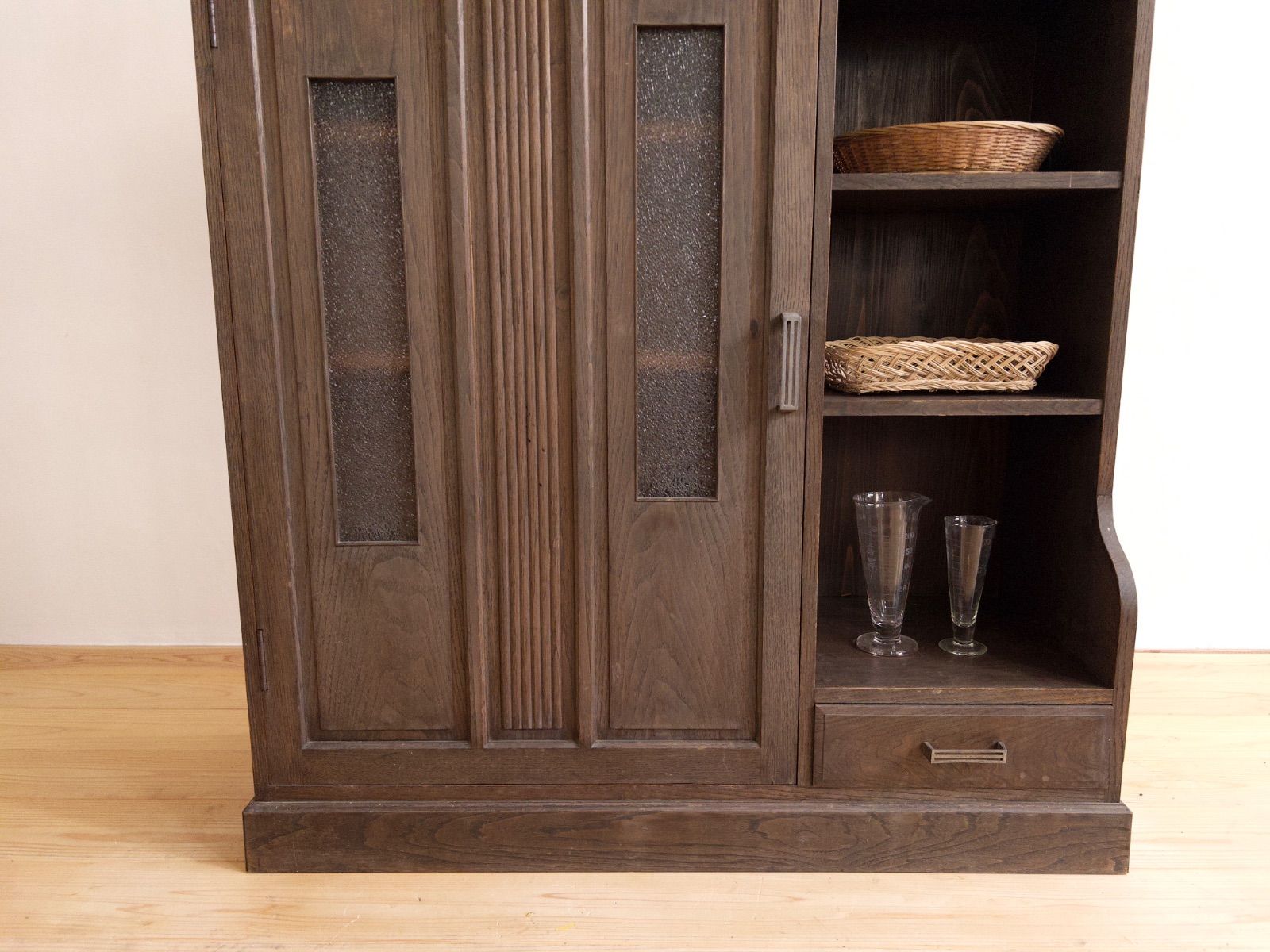 アンティーク 水屋箪笥 茶箪笥 キャビネット 昭和レトロ 大正ロマン