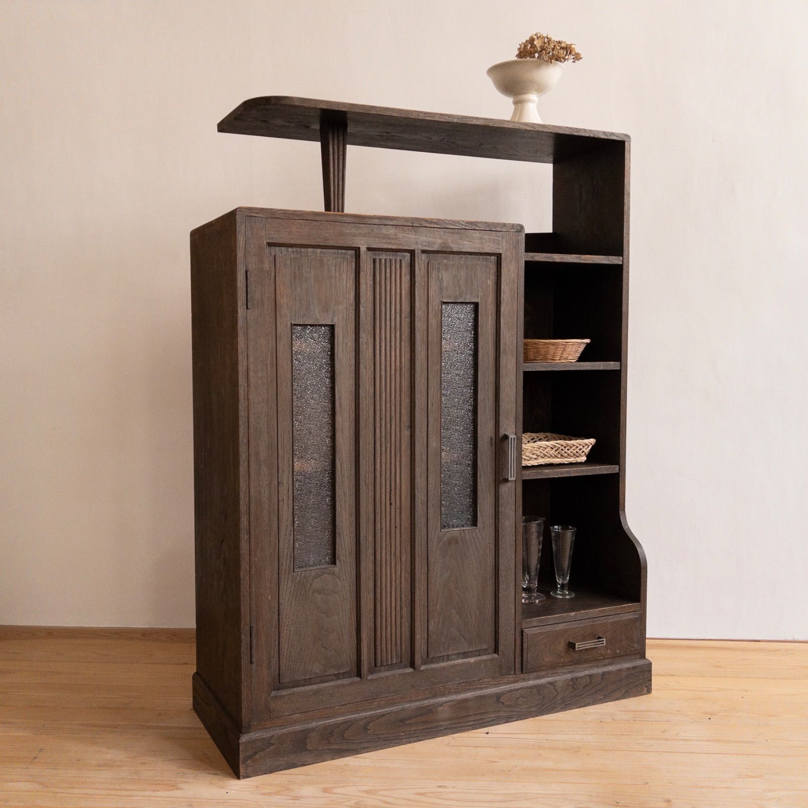 アンティーク 水屋箪笥 茶箪笥 キャビネット 昭和レトロ 大正ロマン