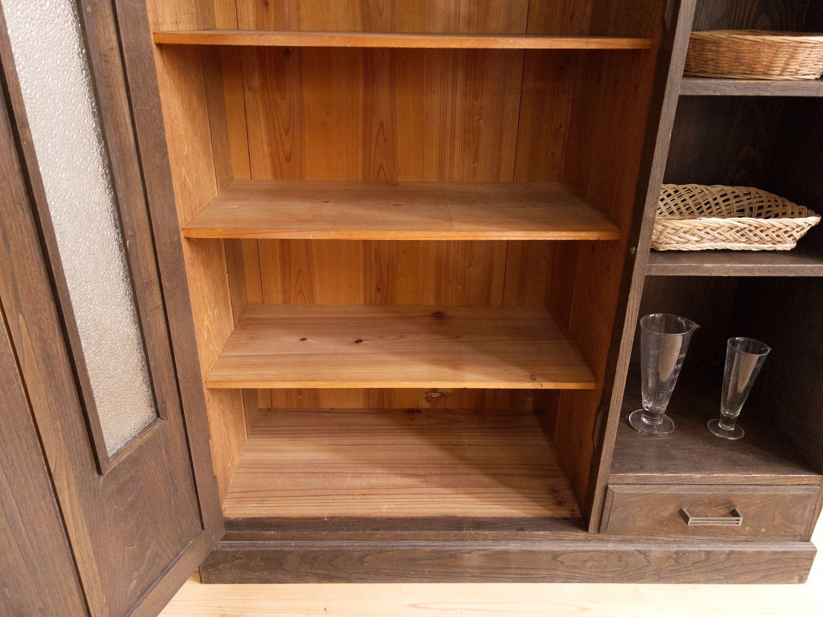 アンティーク 水屋箪笥 茶箪笥 キャビネット 昭和レトロ 大正ロマン