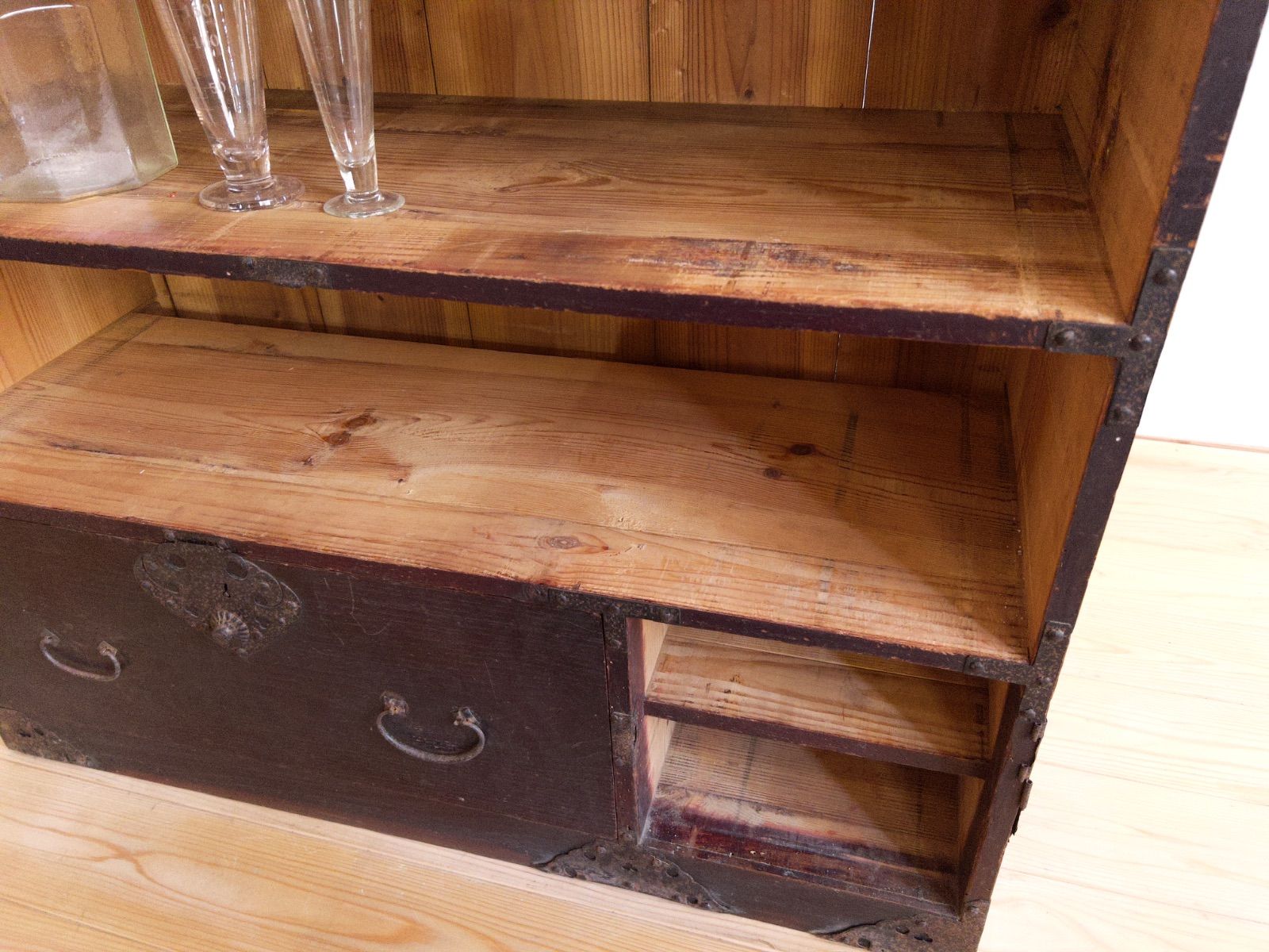 オープンラック 収納棚 M050 古道具 古家具 和家具 ビンテージ - メルカリ