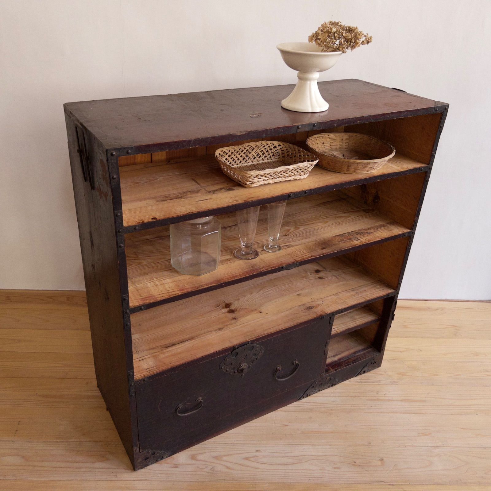 オープンラック 収納棚 M050 古道具 古家具 和家具 ビンテージ - メルカリ