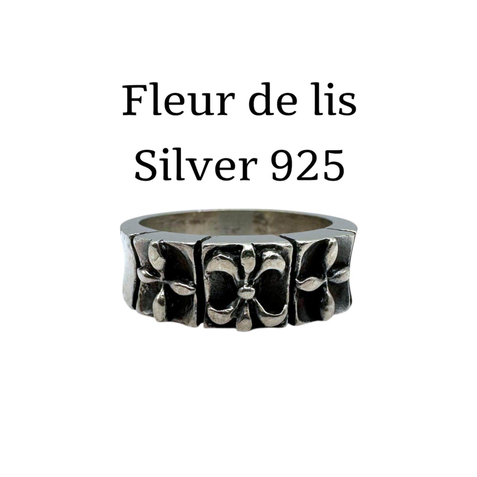 伝統の意匠】フルールドリス 百合 Silver 925 刻印 90s Vintage Design 
