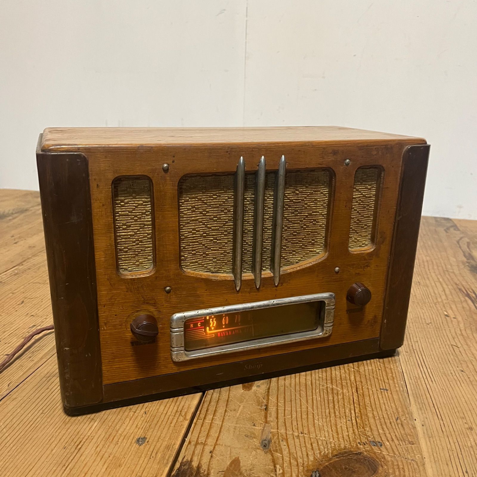 アンティーク シャープ sharp 真空管 ラジオ 動作確認済み Y669 - メルカリ