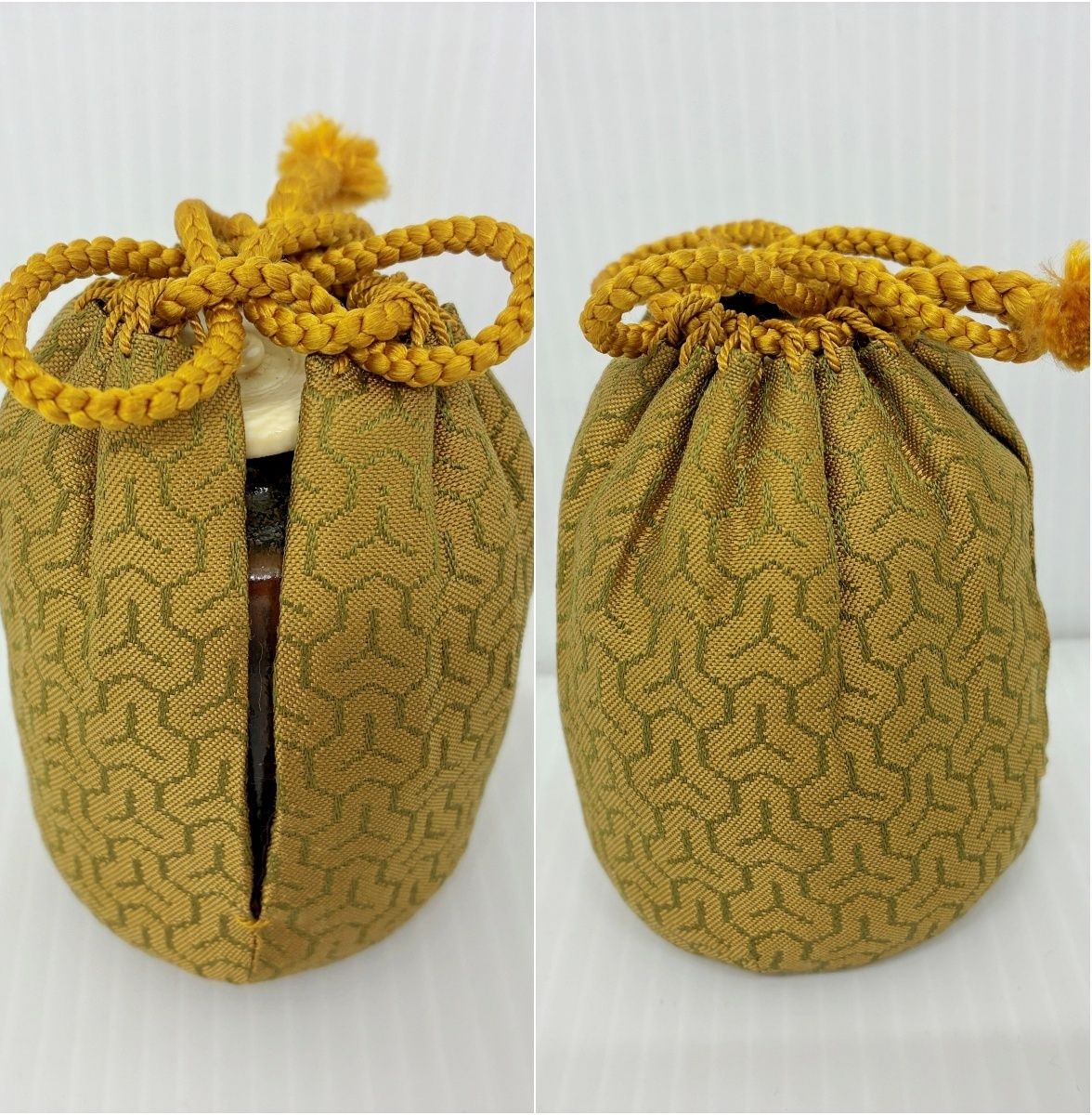 広沢手 茶入 茶道具 仕覆付き 9cm 茶道具 廣澤手 茶入れ 仕覆付き 仁史作 木箱入り 中古品□ - メルカリ