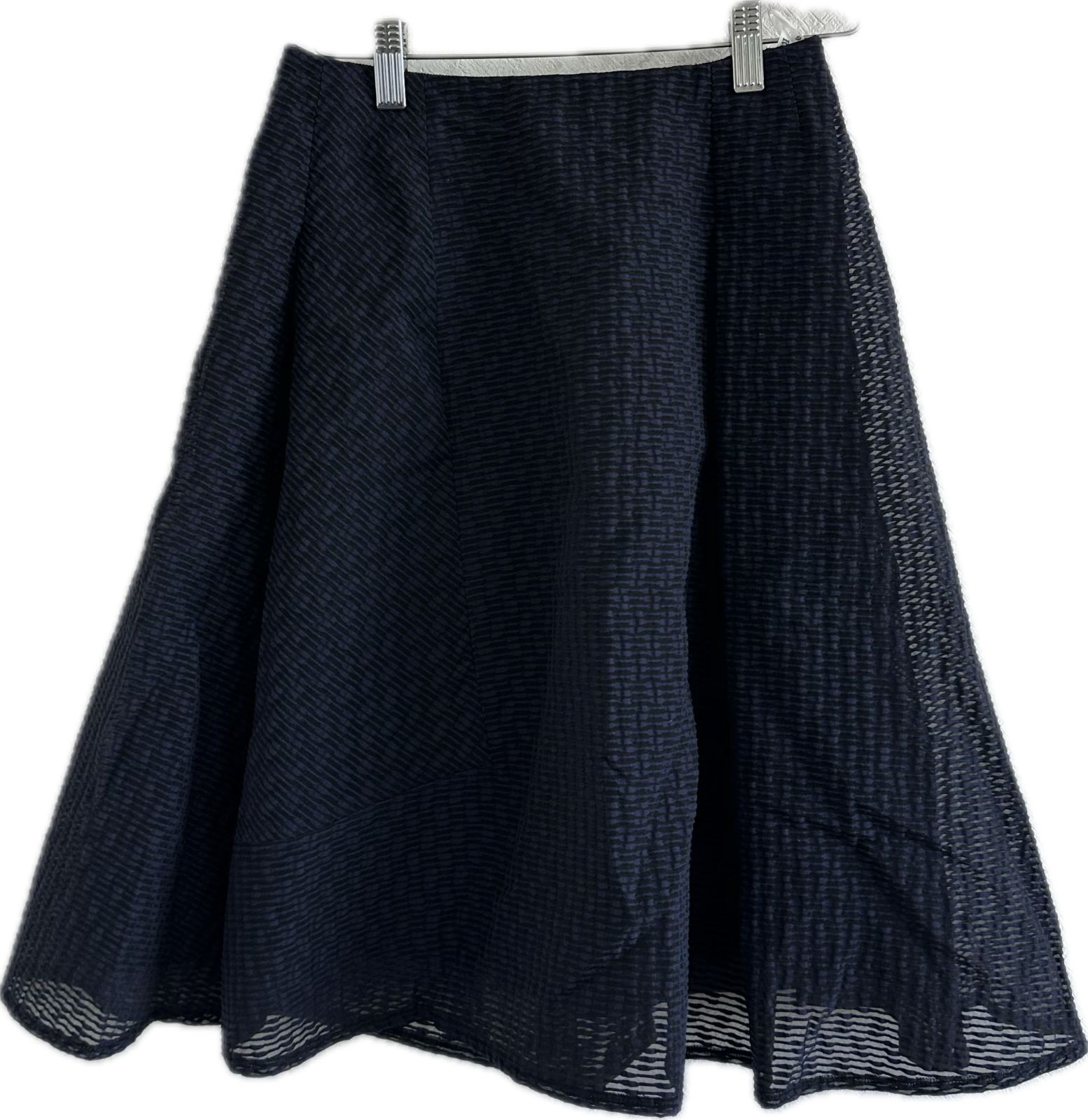 美品】Reneルネ 膝丈スカート ボトムス ネイビー レディース 34サイズ