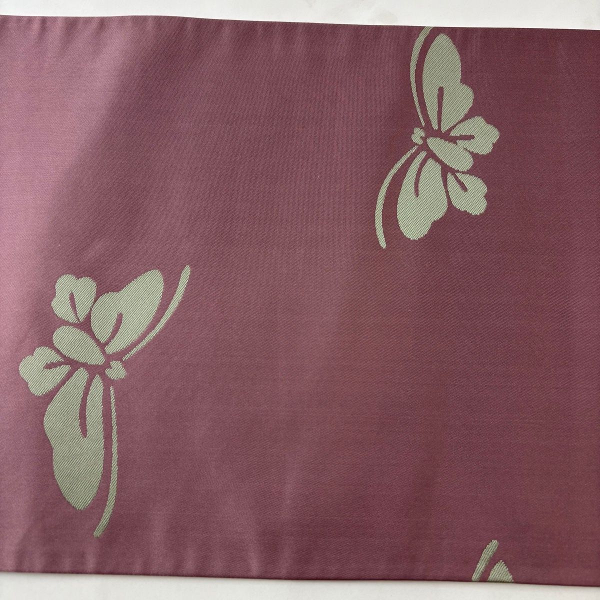 美品】 袋帯 名品 辻村ジュサブロー 落款 蝶 小豆色 六通 正絹 【中古