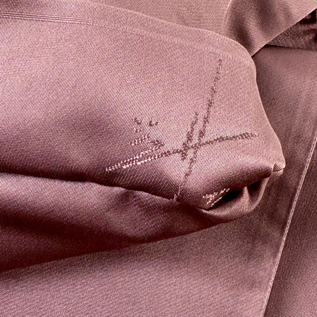 美品】 袋帯 名品 辻村ジュサブロー 落款 蝶 小豆色 六通 正絹 【中古