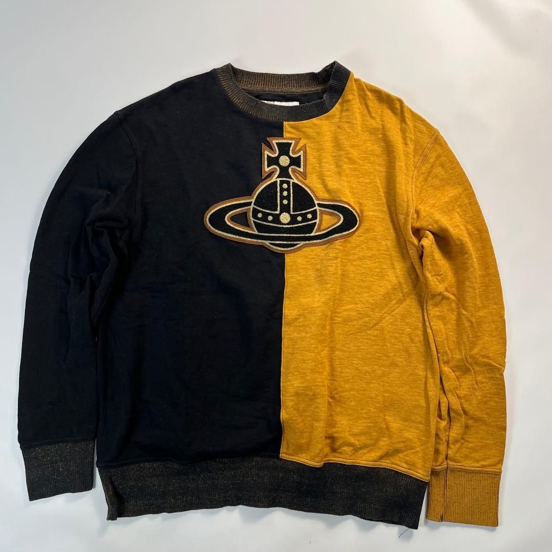 ヴィヴィアンウエストウッド マン 刺繍 スウェット バイカラー ビッグ