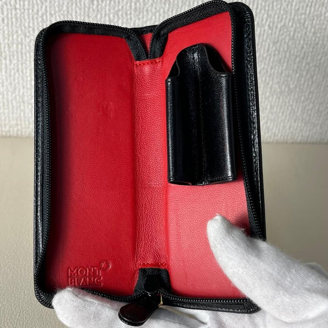 モンブラン レザー ペンケース 2本差し ブラック - メルカリ