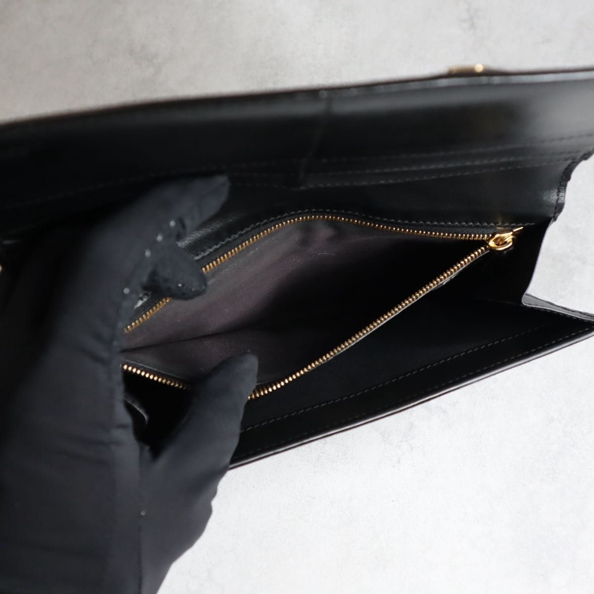 FENDI フェンディ / バグズアイロングウォレット 長財布 フラップ 