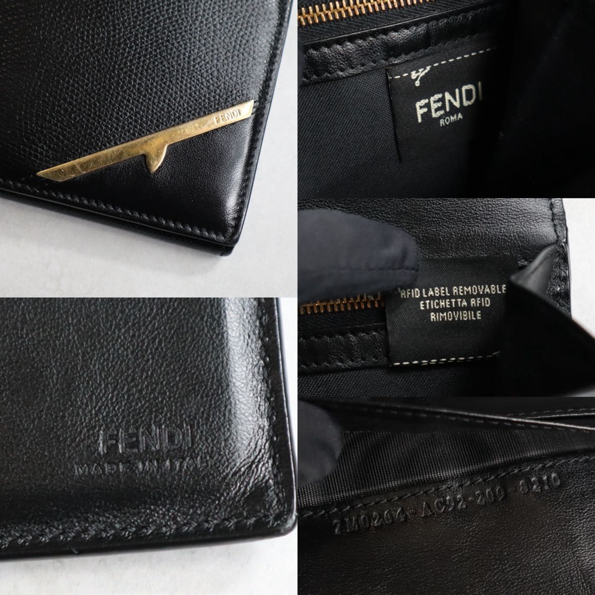 FENDI フェンディ / バグズアイロングウォレット 長財布 フラップ