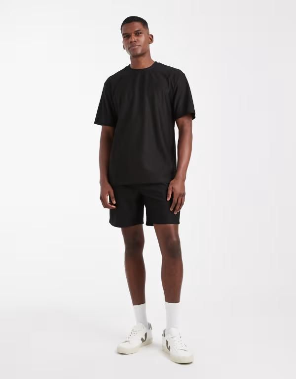 オンリーアンドサンズ メンズ ボトムス ハーフパンツ・ショーツ ショートパンツ ONLY SONS plisse shorts part of a set Black ブラック