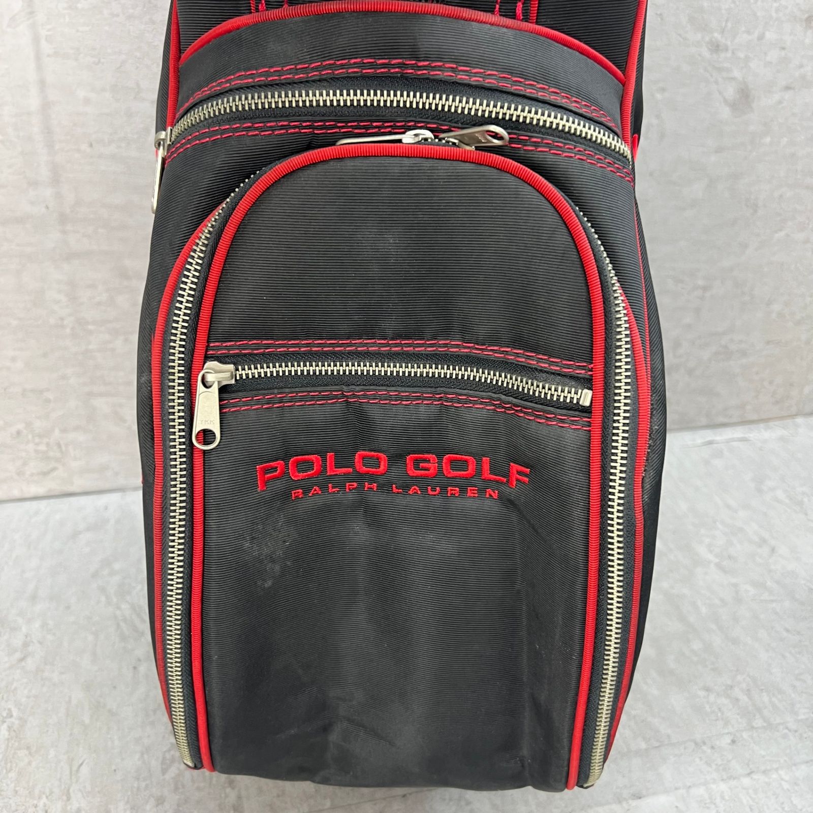 クーラ美品　ラルフローレンPolo Golf レッドキャディバッグ ポロ ラルフローレン ゴルフ用 キャディバッグ カート式 8型 POLO