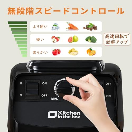 迅速に発送】Kitchen in the box ミキサー ブレンダー 大容量 2L 氷も