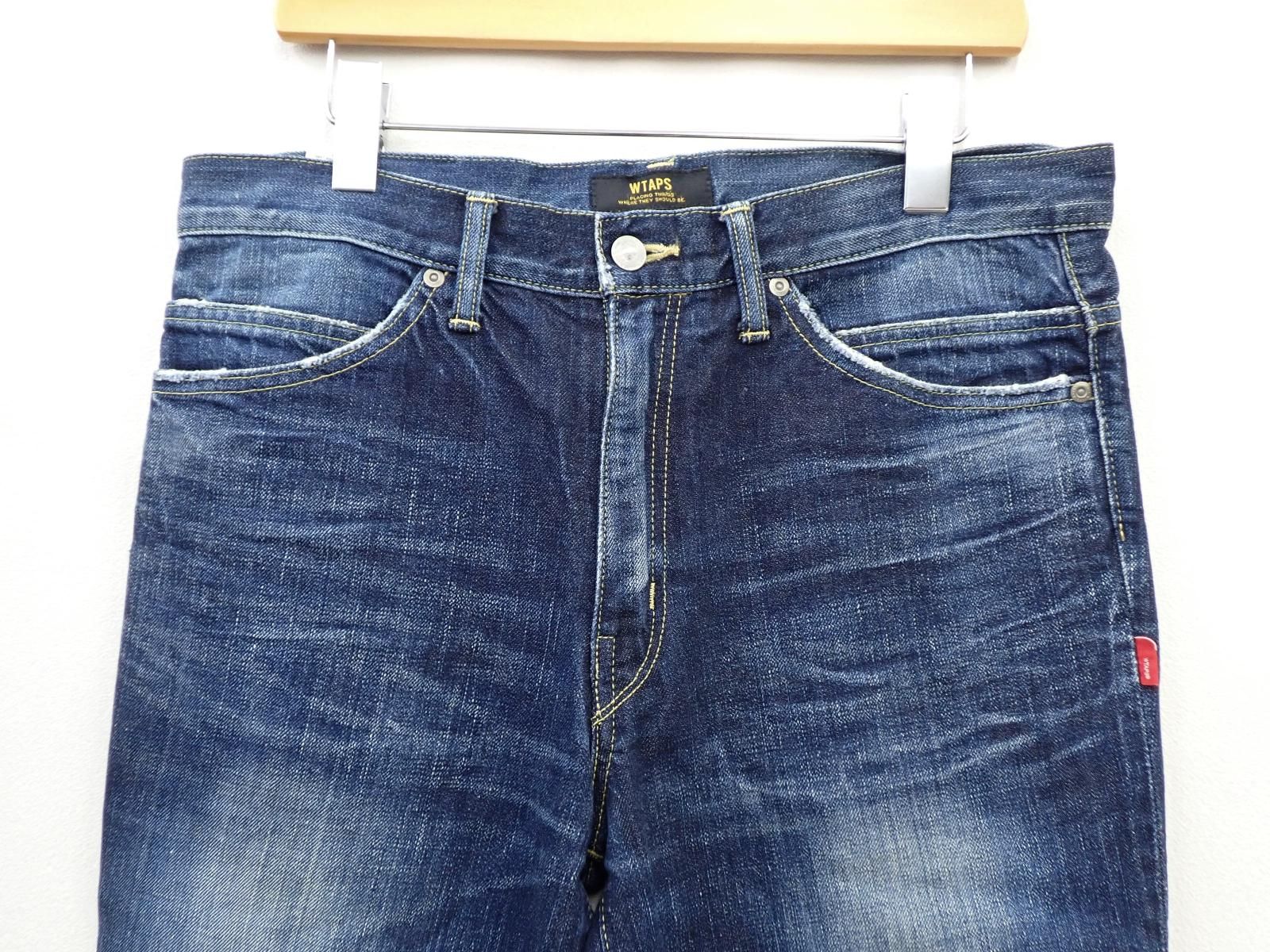 WTAPS ダメージ加工 ストレートデニム34-36inc 中古・古着通販】WTAPS 