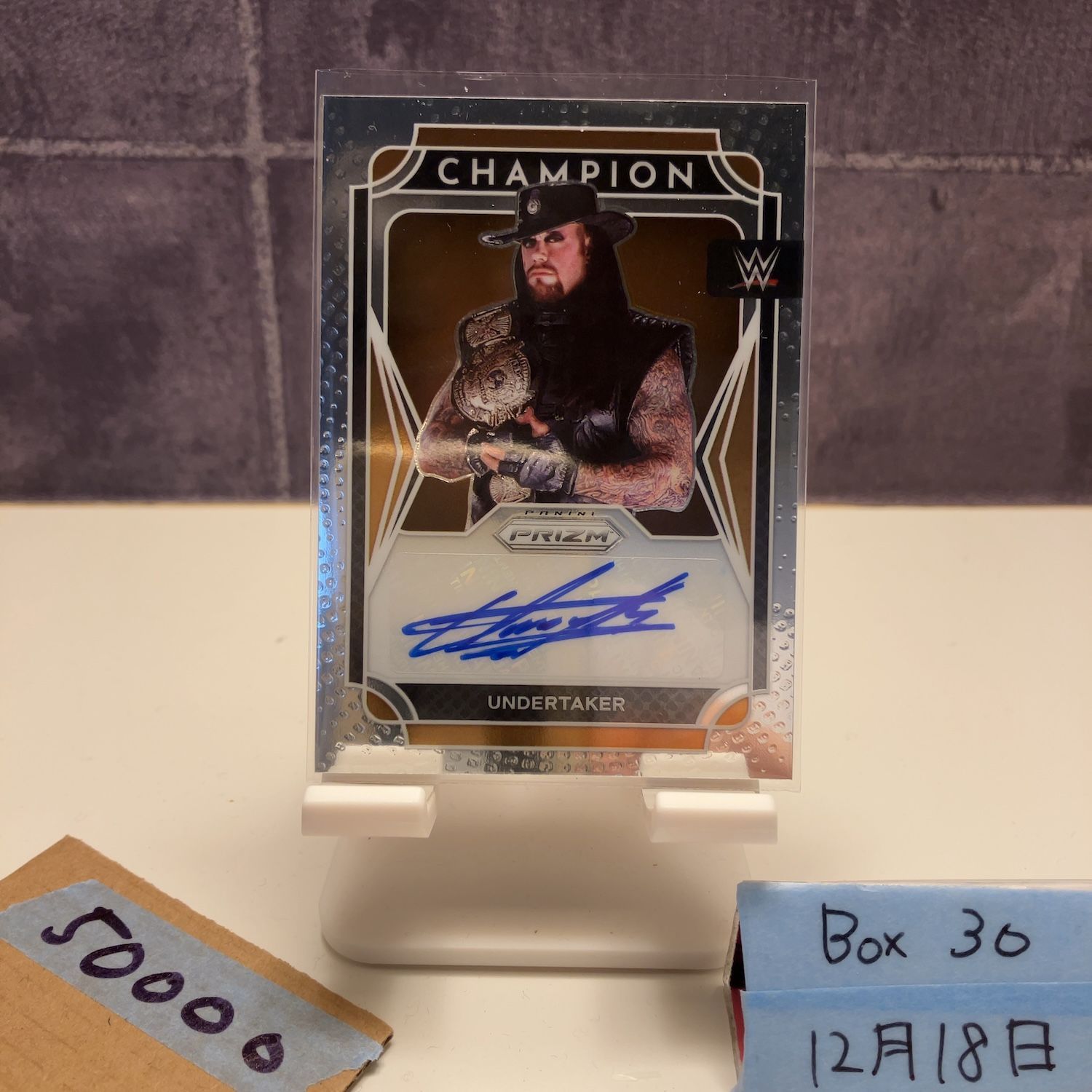 2022 Panini Prizm Undertaker 直筆サインカード WWE Champion Signatures / CS-UND カード