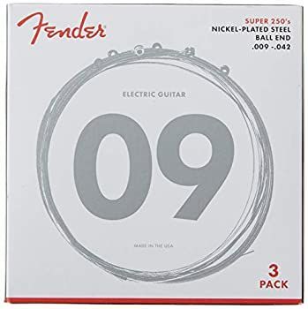 【未使用】【中古】 Fender フェンダー エレキギター弦 Super 250L NPS Ball End Strings (.009-.042) 3-Pack