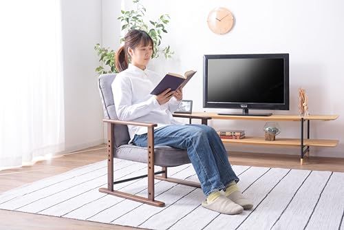 新品 東谷 高座椅子S LSS-34GY グレー W56×D56.5~74.5×H67.5~85×SH29