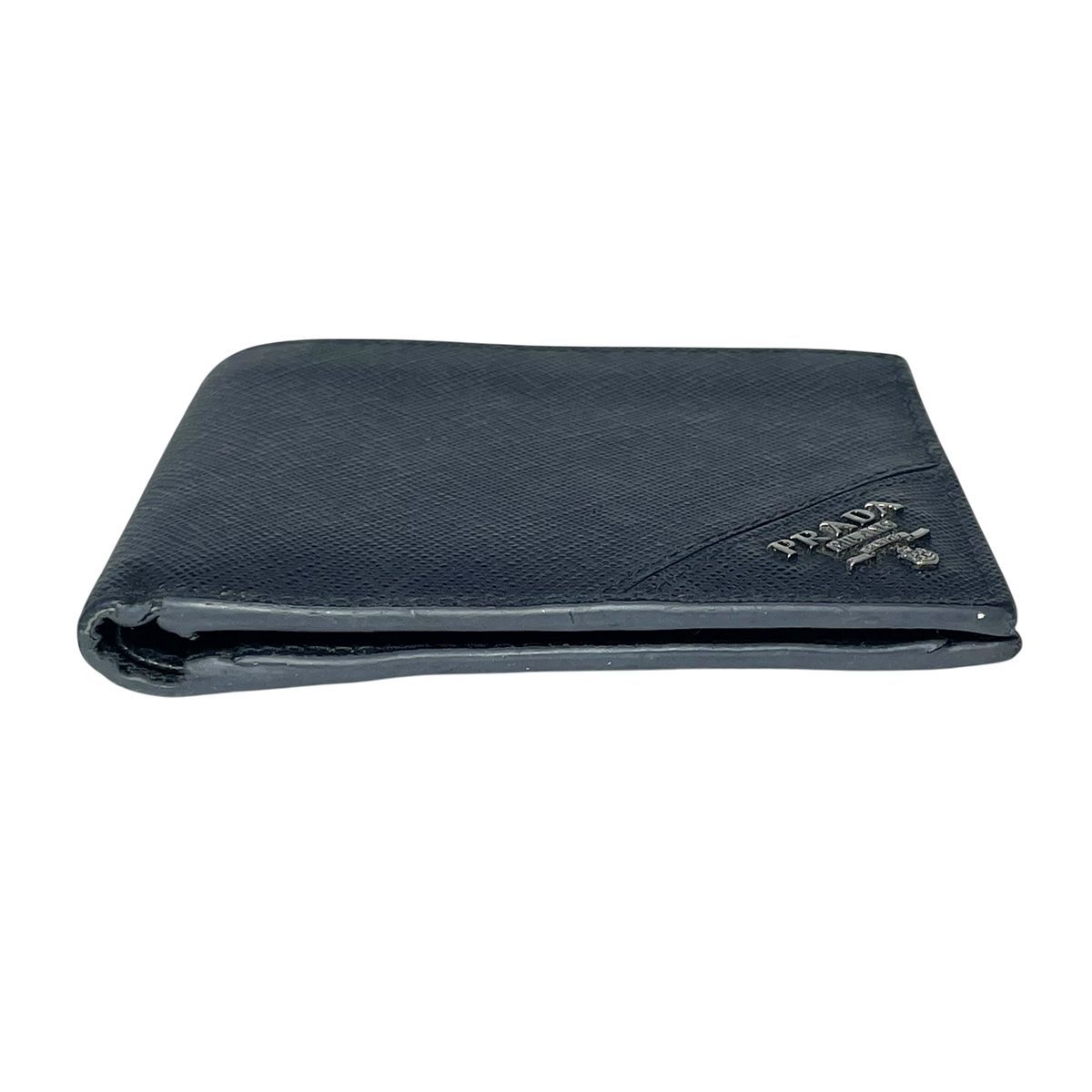 中古】 PRADA プラダ コインパース付きサフィアーノレザーウォレット 