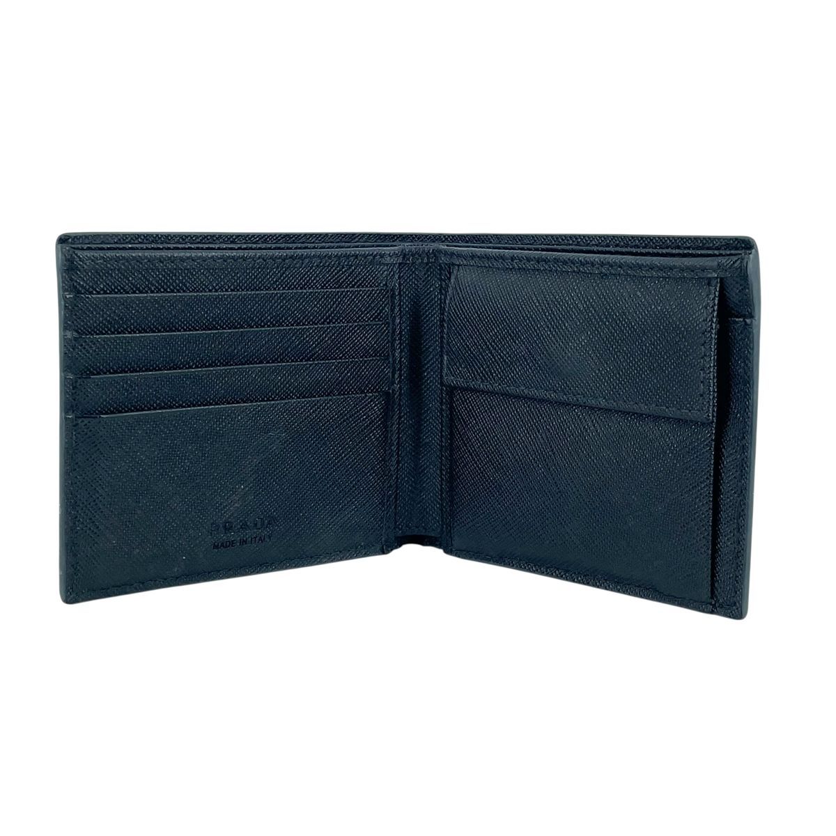 中古】 PRADA プラダ コインパース付きサフィアーノレザーウォレット