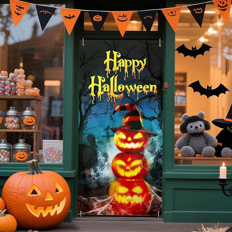 Neiang ハロウィン タペストリー 特大 約90cm×185cm ハロウィン 背景布