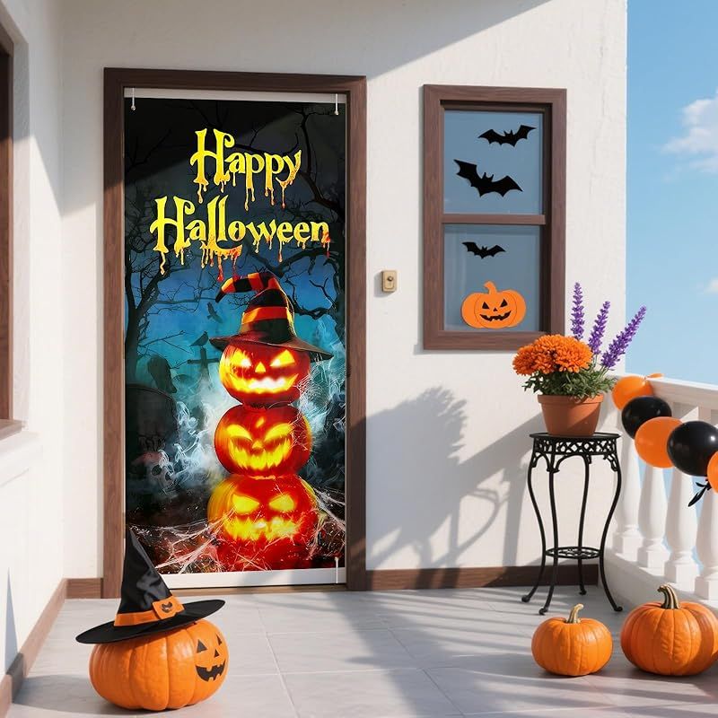 Neiang ハロウィン タペストリー 特大 約90cm×185cm ハロウィン 背景布