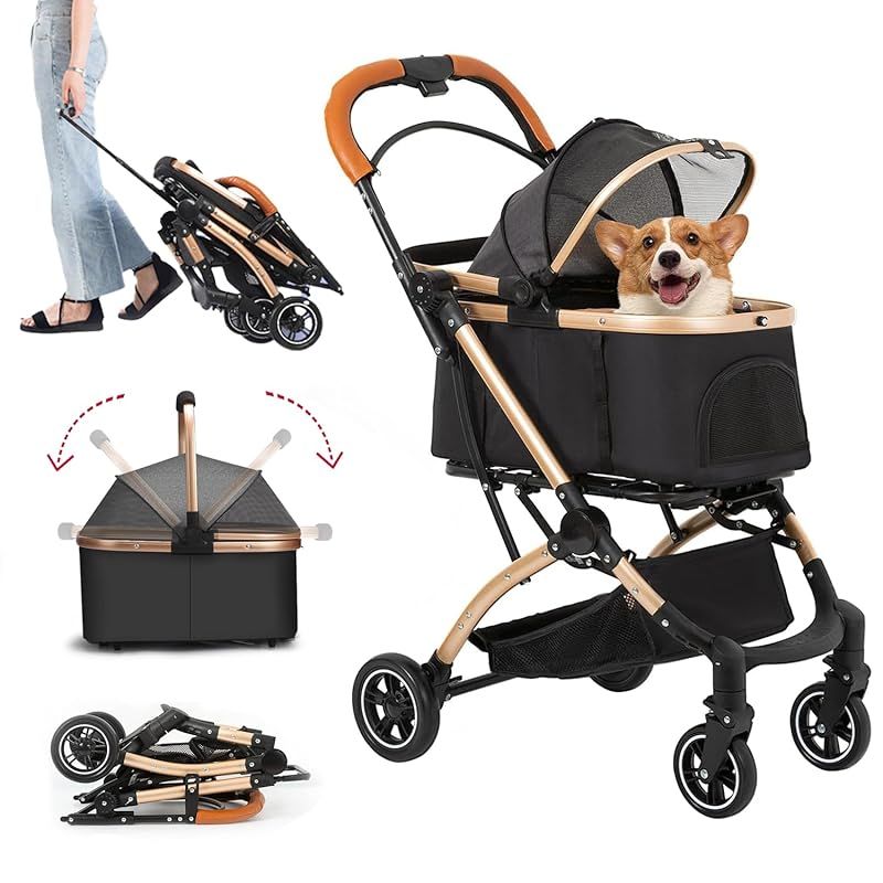 JZOOOZ ペットカート 分離型 キャスター付き 前輪360°回転 犬用