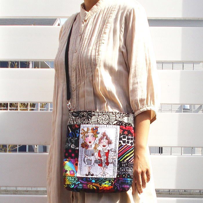 サコッシュ ロラライハリス ソーイングレディ パッチワーク ポシェット