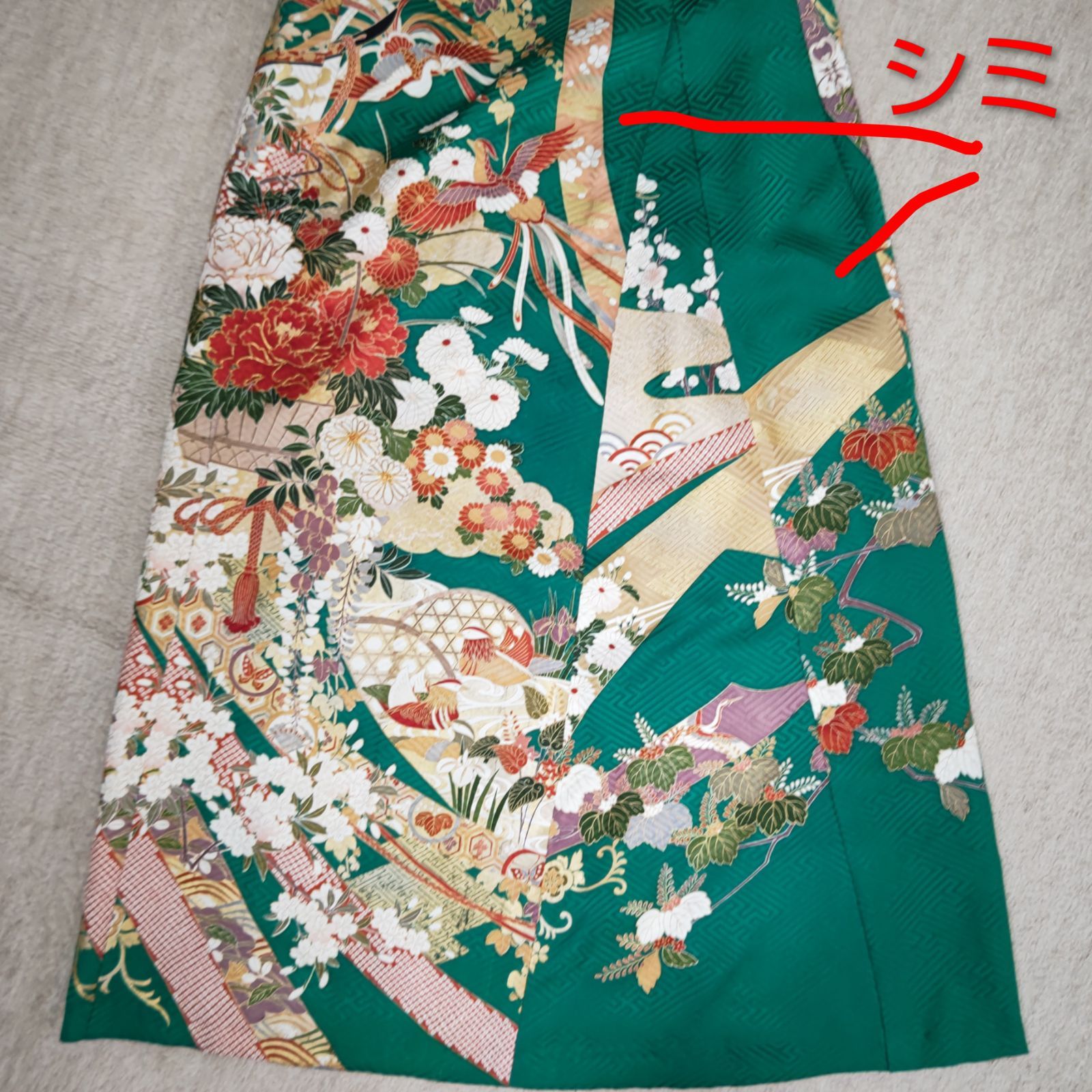 irodori様専用 訳有 振袖ドレス ノースリーブ 着物リメイクワンピース