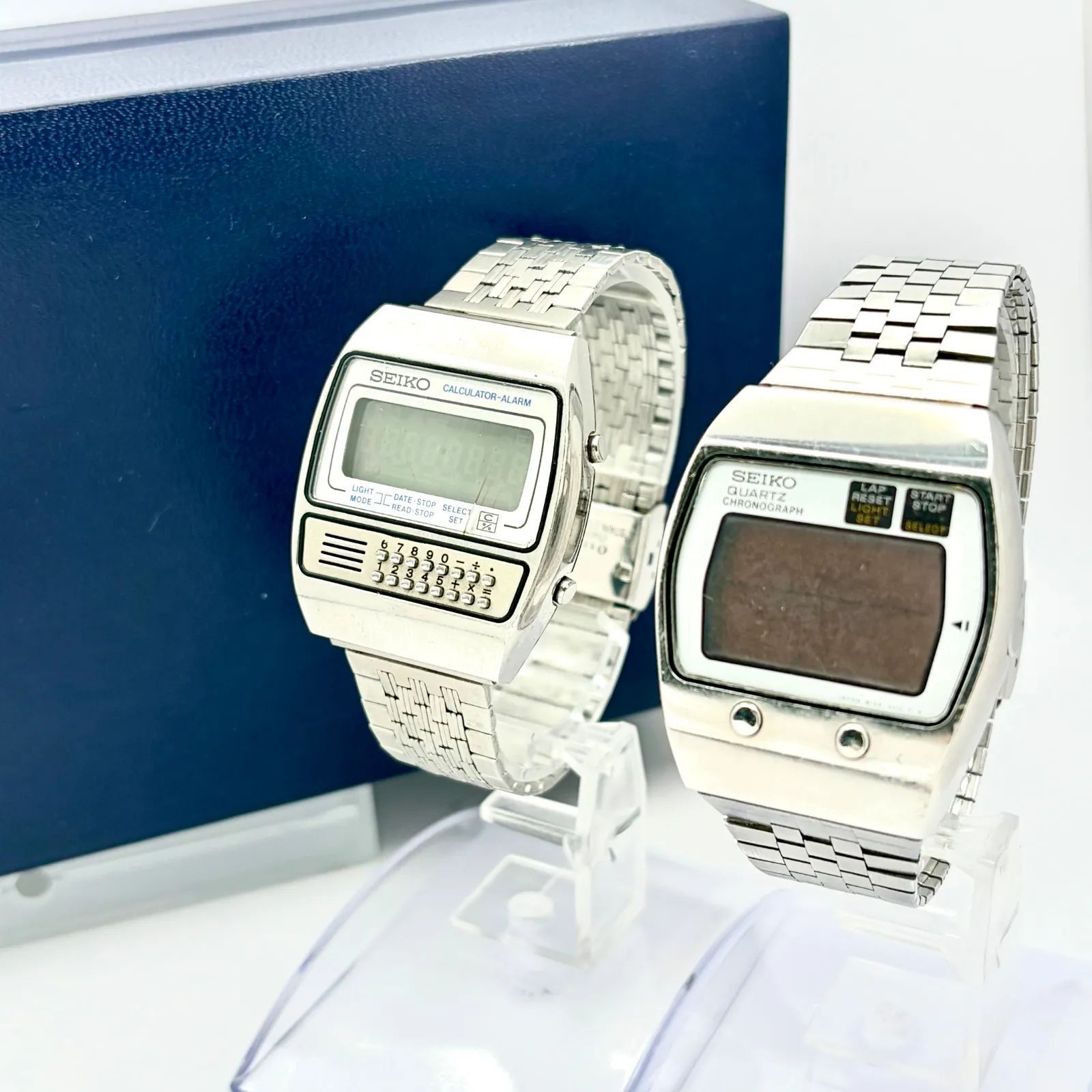 SEIKO セイコー カリキュレーター アラームクロノグラフ メンズ 腕時計