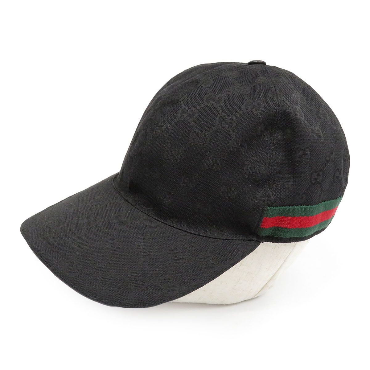 グッチ ウェブ ストライプ GG キャンバス ベースボール キャップ