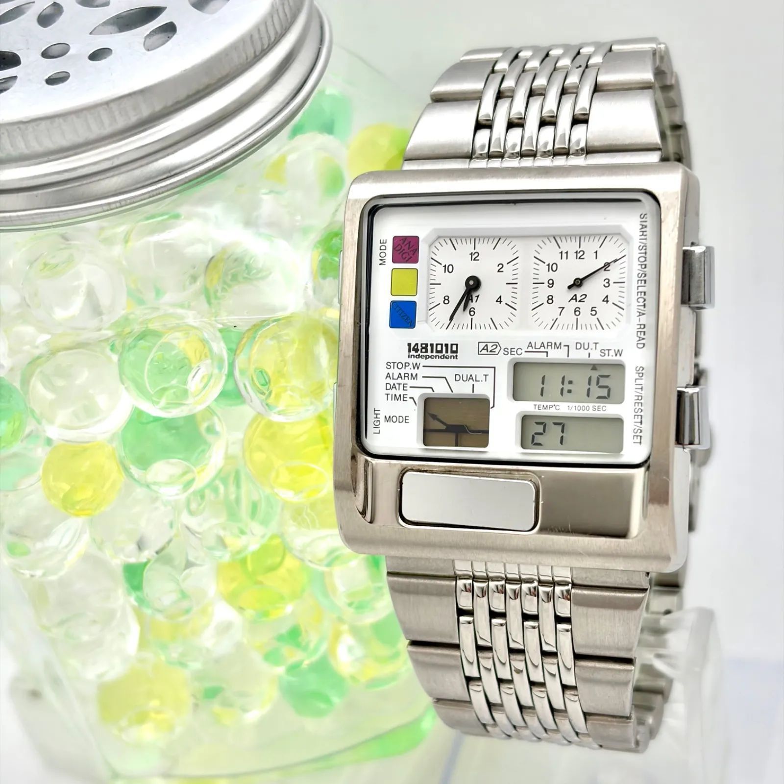 希少/新品電池】CITIZEN シチズン インディペンデント アナデジ