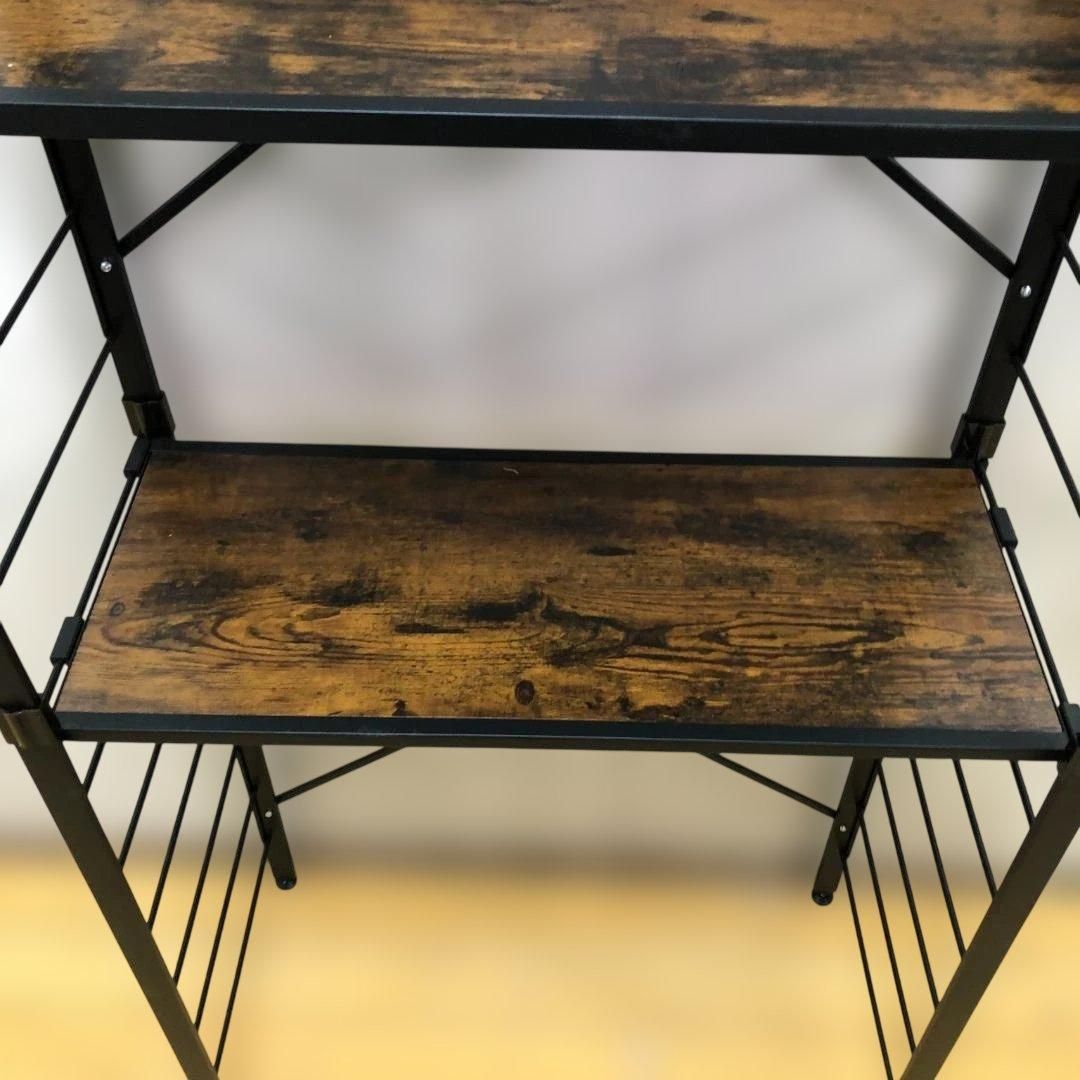 スチールラック 木目調 5段 幅96 奥行35 高さ160 インダストリアル