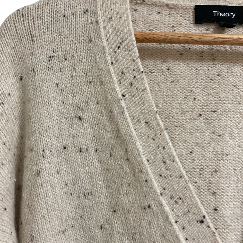 美品 23AW Theory セオリー WOOLCASH DONEGAL BOXY OS CARDI ウール
