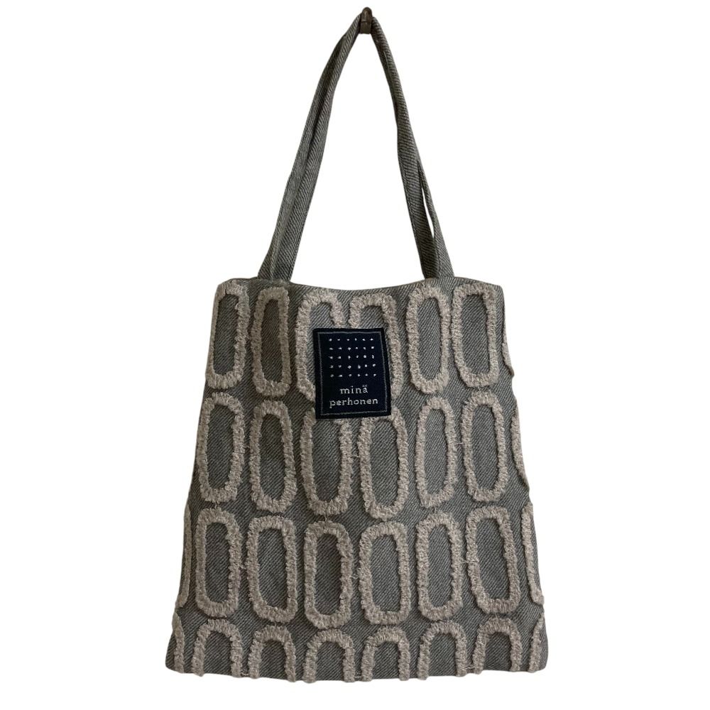 美品 mina perhonen ミナペルホネン GRASS WINDOW ミニ トートバッグ