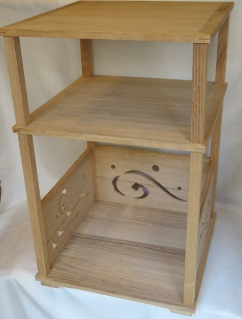 決算）裏千家 淡々斎好写 桐木地 荒磯棚【税込・送料込】【中古・美品