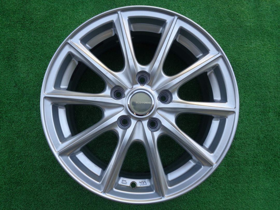 6.5J-16インチ 5H114.3 +46 エコフォルムSE15 中古 アルミ ホイール 4 