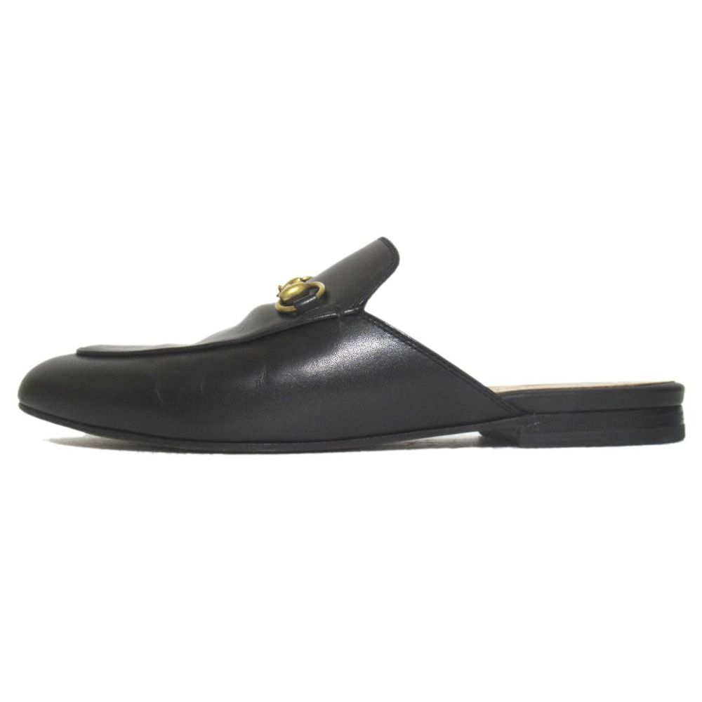 美品 GUCCI グッチ プリンスタウン ホースビット ミュール サンダル