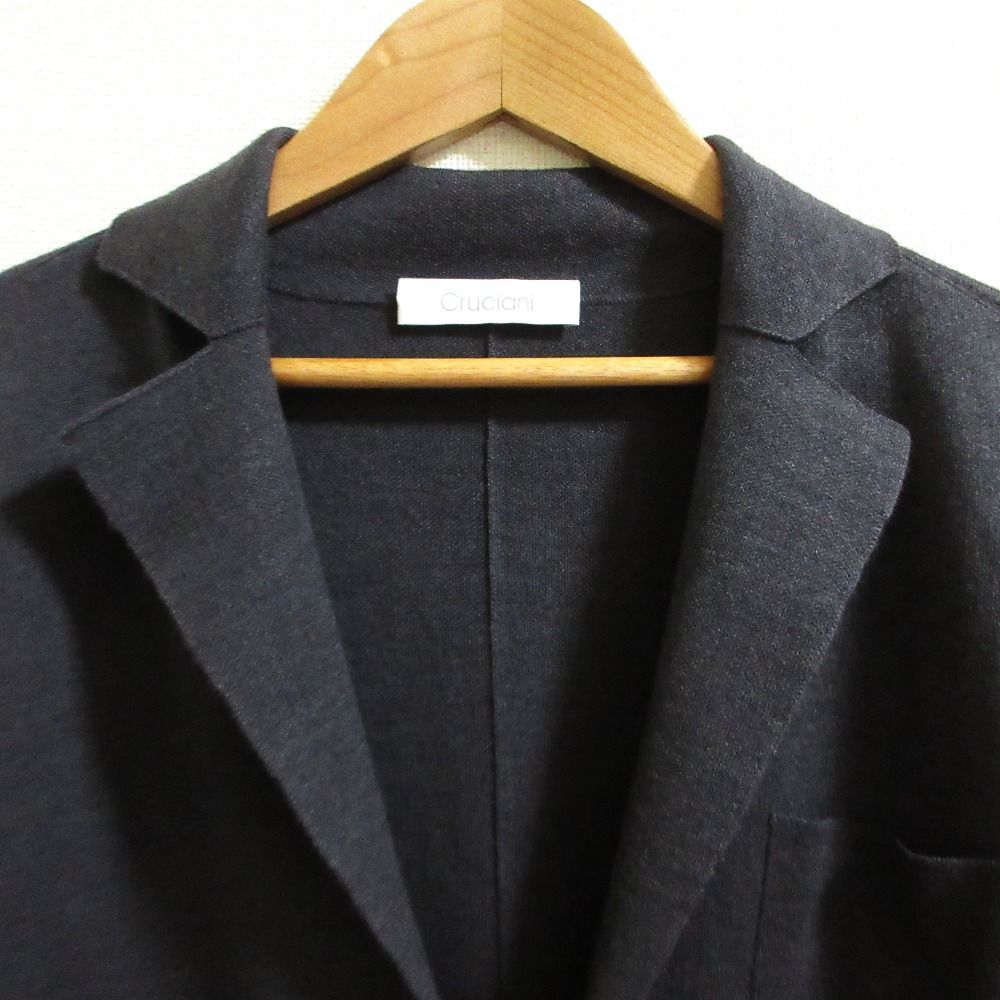 美品 Cruciani クルチアーニ カシミヤシルク ニット テーラード 