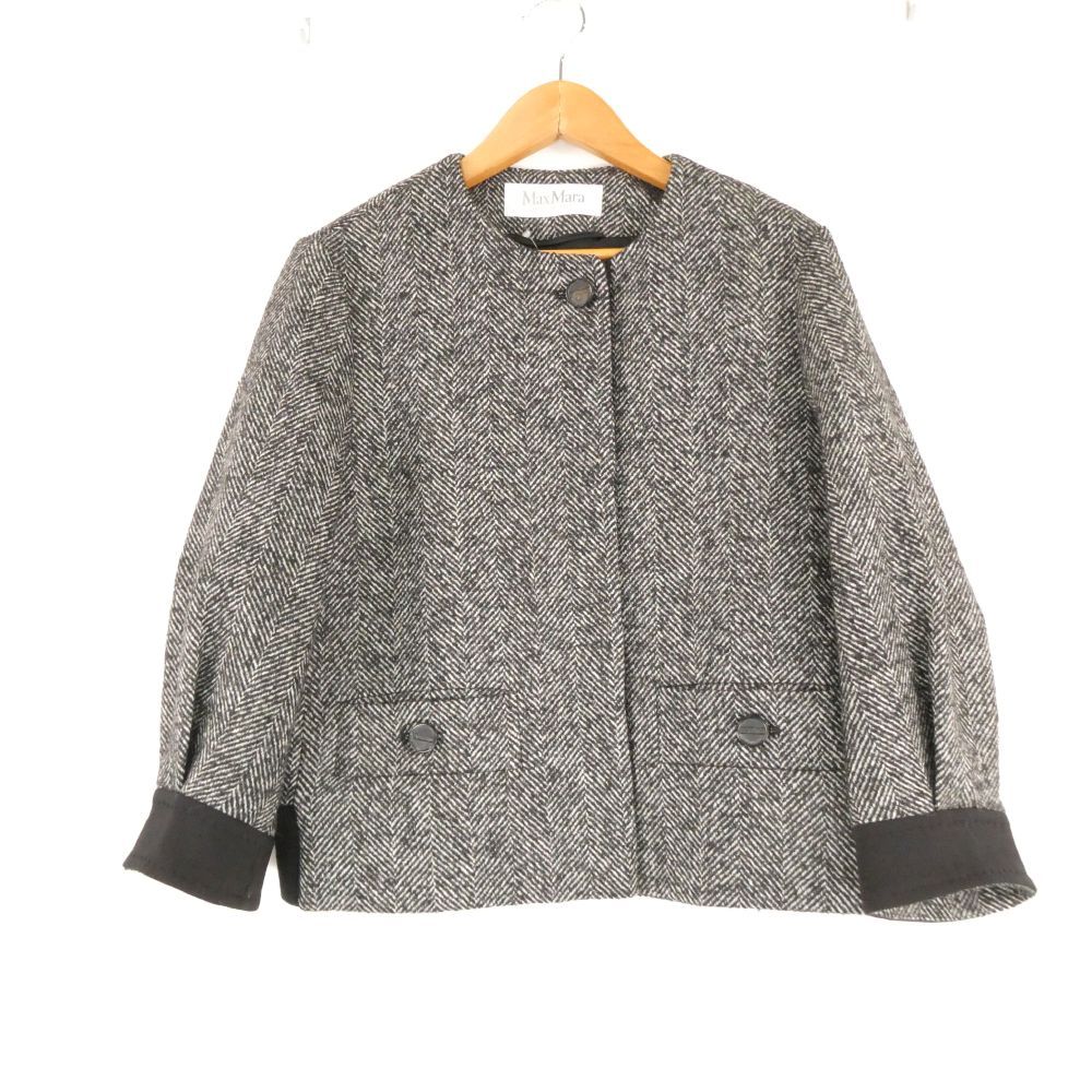 美品 MAXMARA マックスマーラ GATTINI ガッティーニ ノーカラー