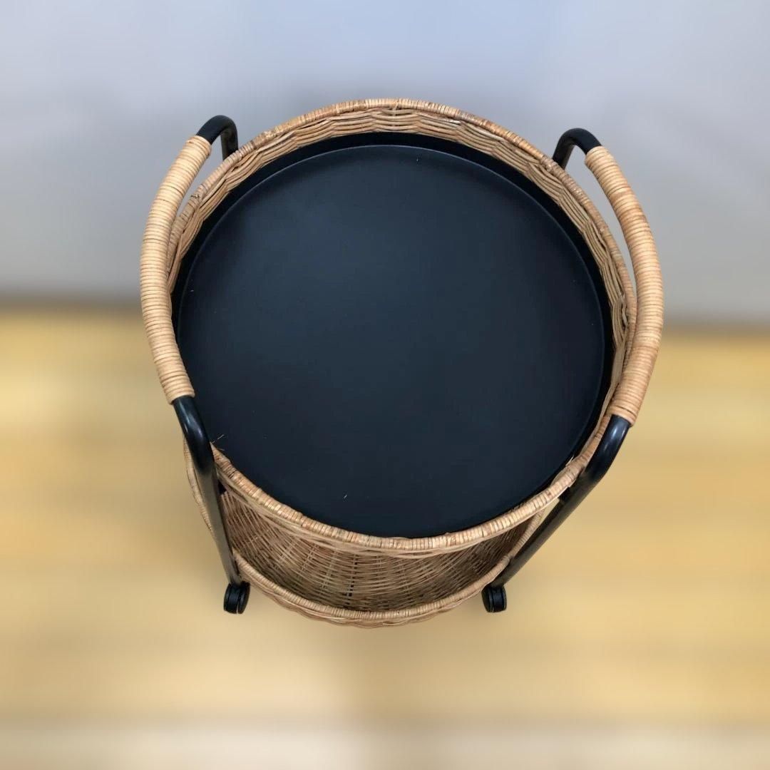 送料無料】IKEA LUBBAN ルッバン ラタン 2段ワゴン 11907 - メルカリ