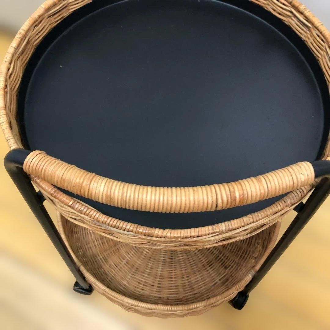 送料無料】IKEA LUBBAN ルッバン ラタン 2段ワゴン 11907 - メルカリ