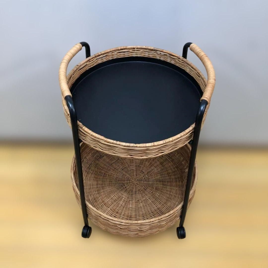 送料無料】IKEA LUBBAN ルッバン ラタン 2段ワゴン 11907 - メルカリ