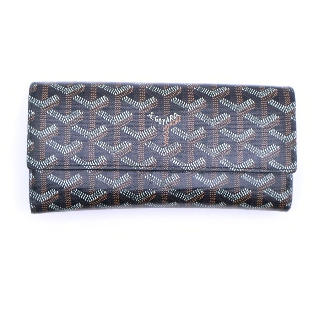 【美品】GOYARD ゴヤール ヘリンボーン ヴァレンヌ ロングウォレット GOYARD (ゴヤール) ヘリンボーン柄 ヴァレンヌ フラップロング