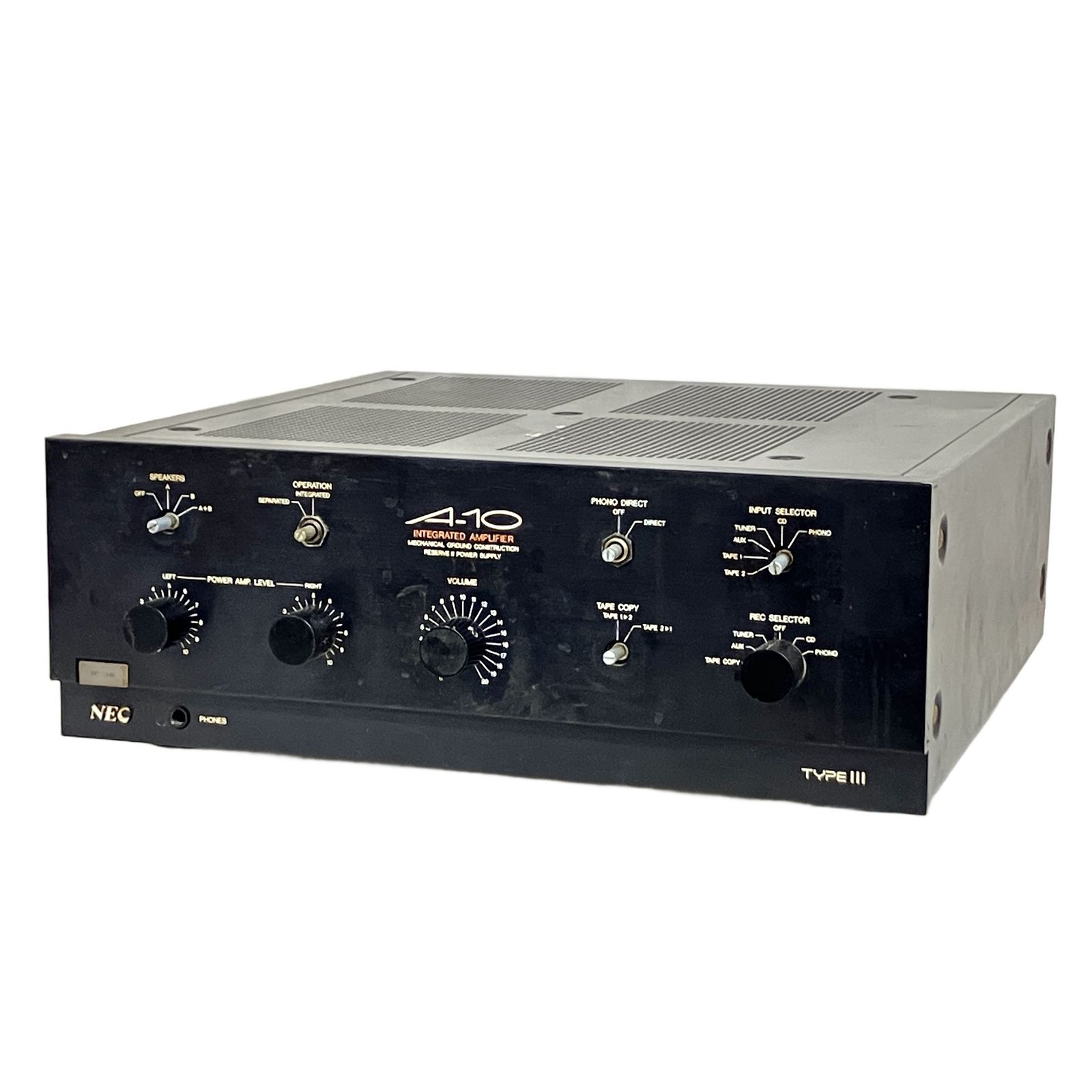 NEC プリメインアンプ A-10 TYPEⅢ - NEC A-10X 日本電気 TYPE