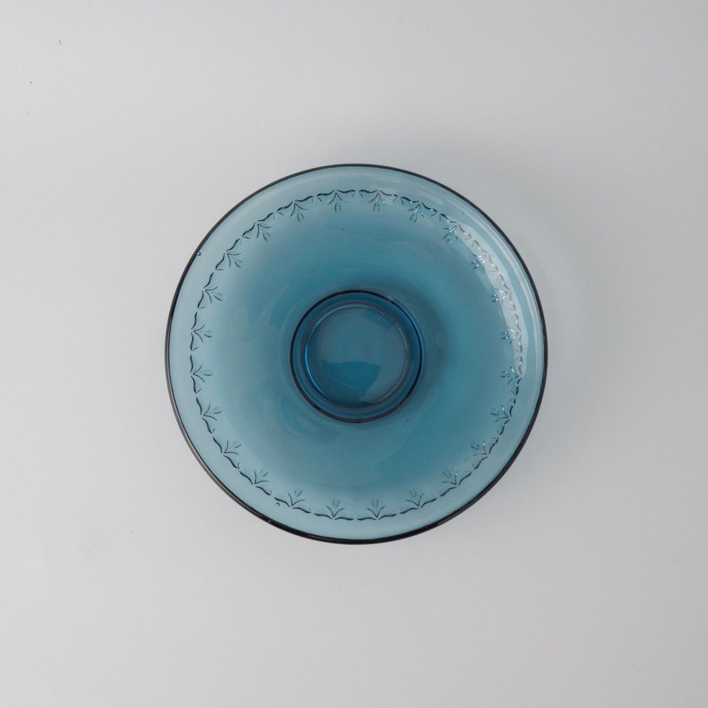 ガラス カップ & ソーサー FIORE ブルー グラス ティーカップ コーヒー