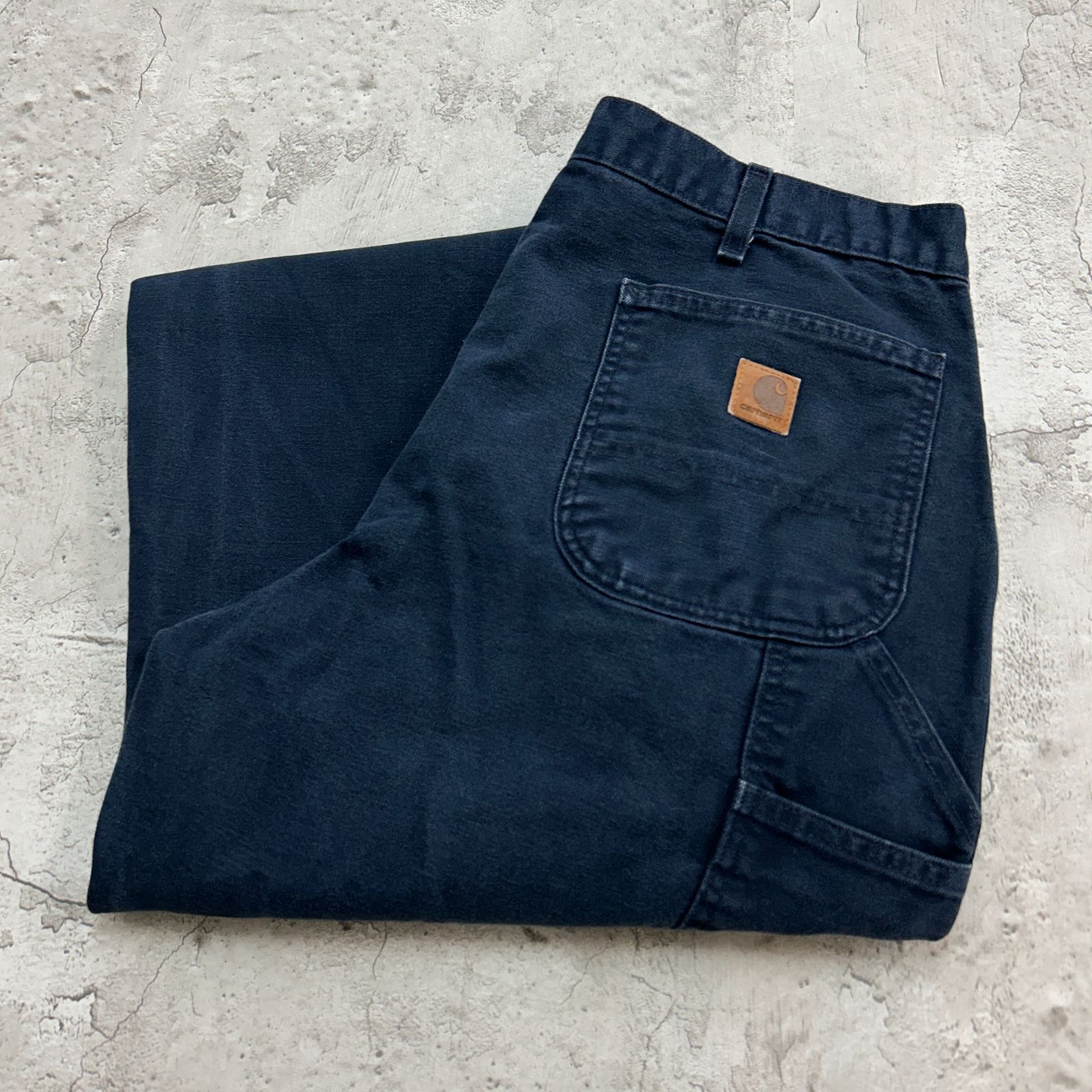 レアカラー MDT Carhartt ダックペインターパンツ W36 ネイビー 古着