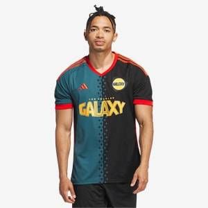 【送料無料・匿名配送】adidas アディダス LAギャラクシー 2024 オーセンティック サード シャツ 黒 緑 復刻ロゴ 吉田麻也 新品 正規品 選手着用