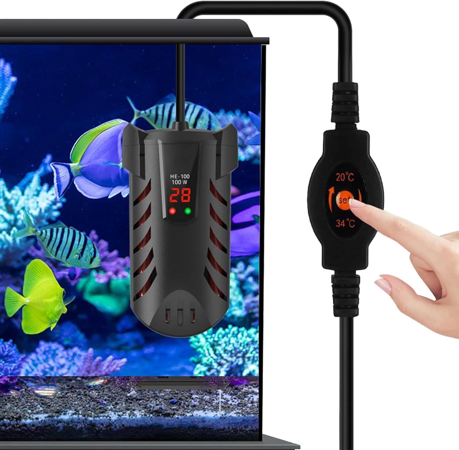 3M103 ZHHMl 水槽ヒーター オートヒーター LEDディスプレー 15-34°C